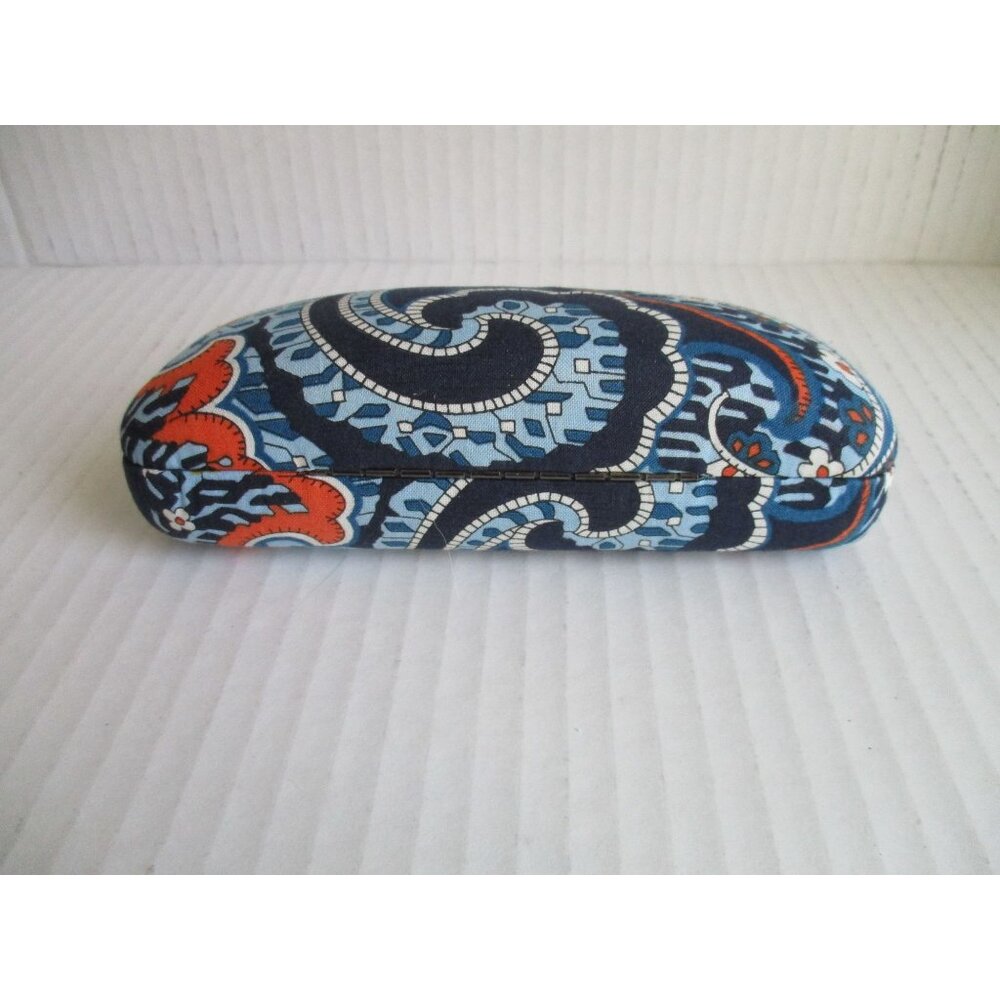 *Vera Bradley Blue Orange Eyeglass Case Paisley Fabric - Picture 4 of 6